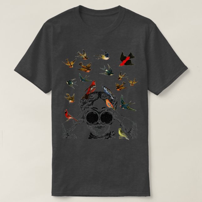 Camiseta Dons de observação de aves ornitóloga twitcher Bir (Frente do Design)