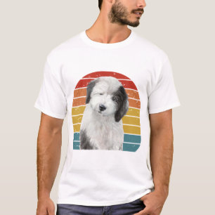 Camiseta Dons De Ovelha Cão-De-Ovelha Inglês Para O Cão-De-