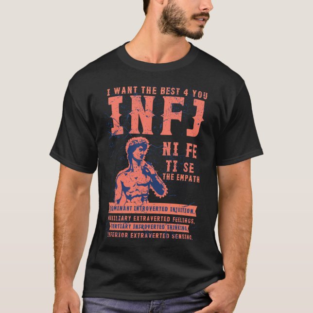 Camiseta Dons de personalidade do INFJ para o Natal, ei Typ (Frente)