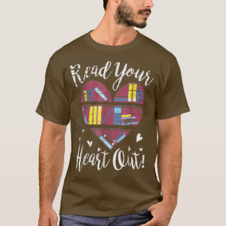 Camiseta dons engraçados de livros leem seu coração