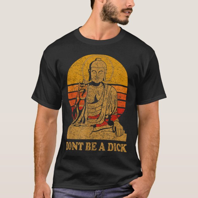 Camiseta Dont Be A - Buddha - Vintage Distressed  (Frente)