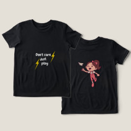 Camiseta Don't Care Just Play – Cute Kids Girl T-ShiT-Shirt