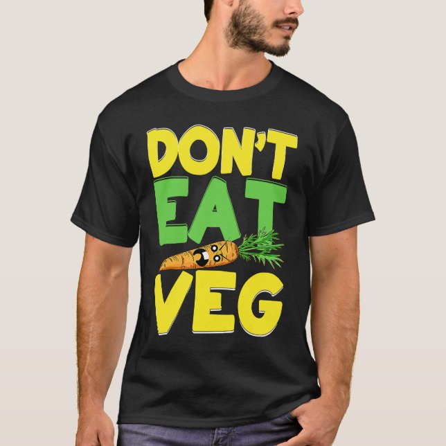 Camiseta Don't Eat Veg  Angry Carrot  Costume Vegans (Frente)