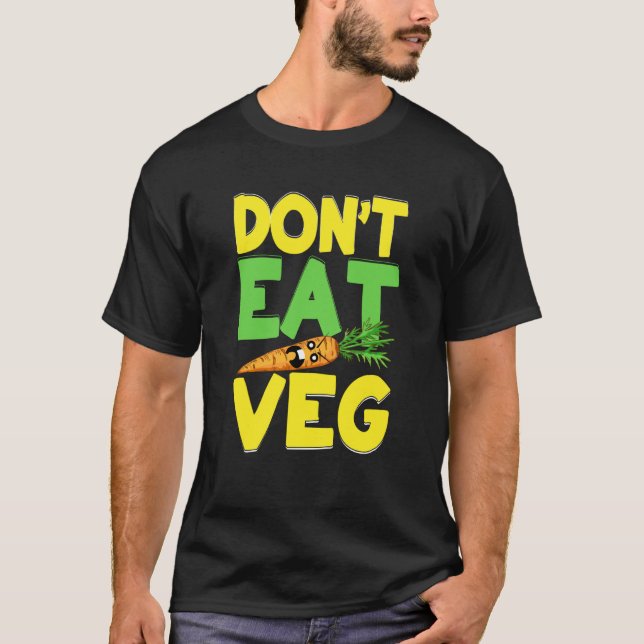 Camiseta Don't Eat Veg Angry Carrot Costume Vegans (Frente)