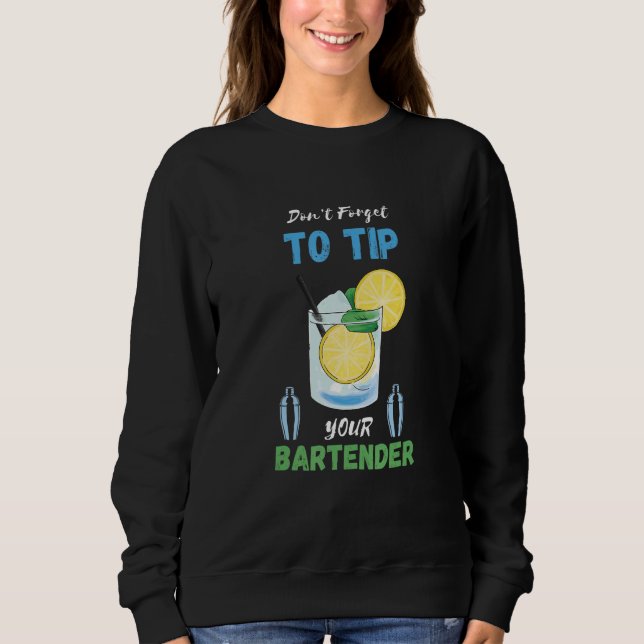 Camiseta Don't Forget To Tip Lemon Cocktail Bartender Bar W (Frente)
