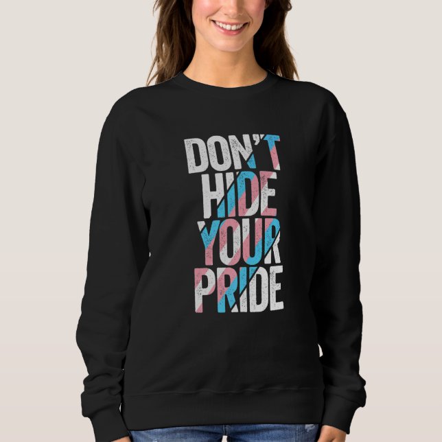 Camiseta Don't Hide Your Pride Transgender Trans Flag FTM M (Frente)