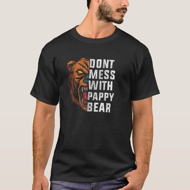 Camiseta don't mess with PAPPY bear   autism (Frente)