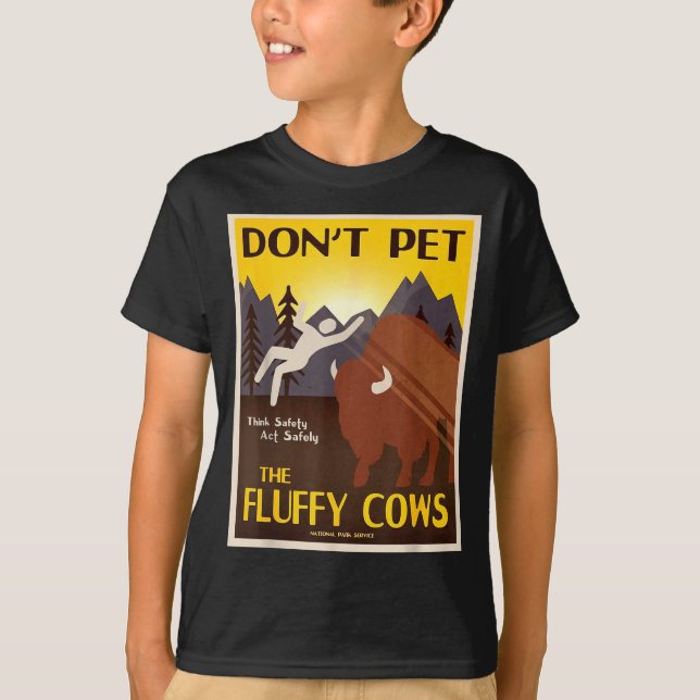 Camiseta Don't Pet The Fluffy Cows  (Frente)