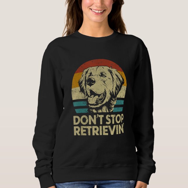 Camiseta Don't Stop Retrieving  Retro Golden Retriever (Frente)