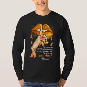 Camiseta Donu2019t Juiz Me Leucemia Consciência Laranja Lip