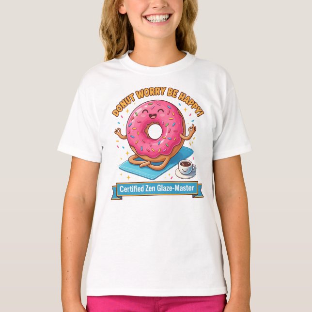 Camiseta Donut & Coffee Zen Squad – Divertido (Frente)