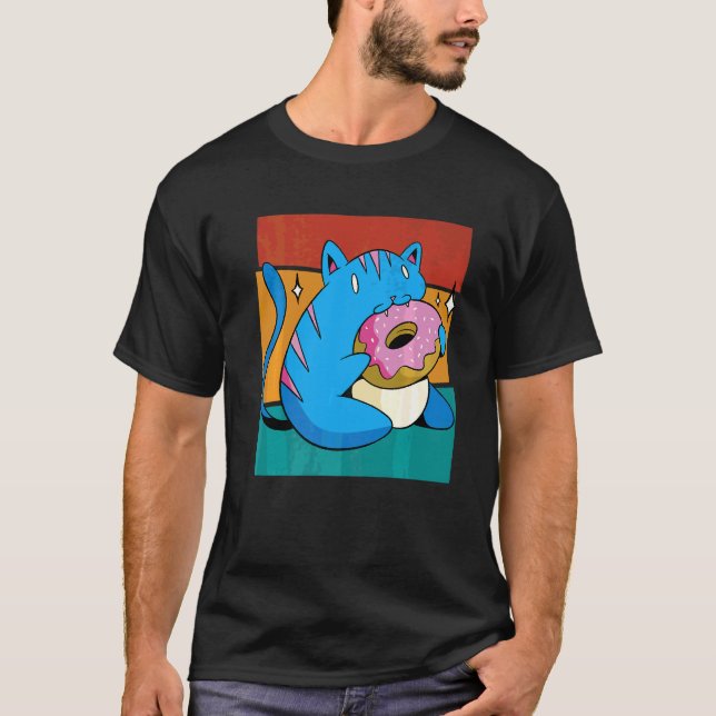 Camiseta Donut de Gato Vintage (Frente)