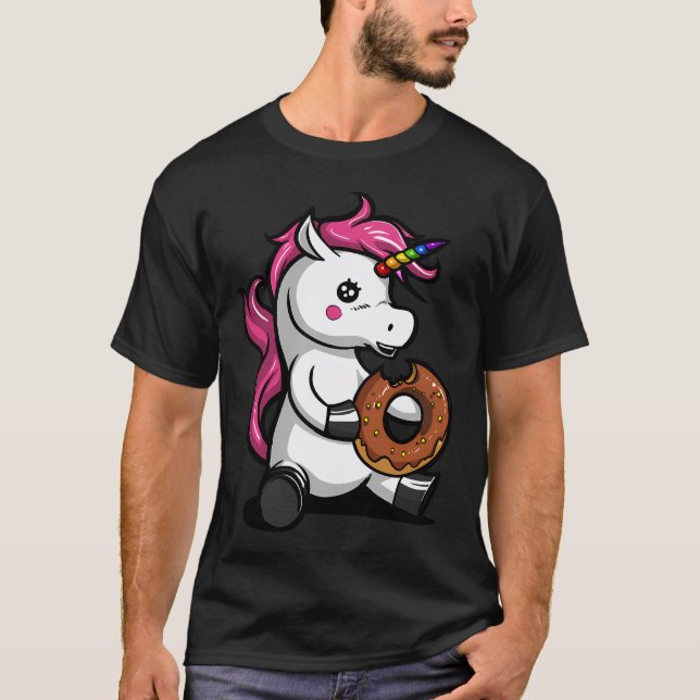 Camiseta Donut de Unicórnio Mágico (Frente)