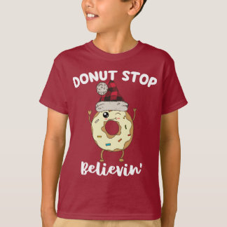 Camiseta Donut Divertido Não Deixe de Acreditar no Papai No