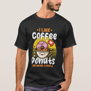 Camiseta Donut Doce Comida - Eu Gosto de Café, Donuts E Tal