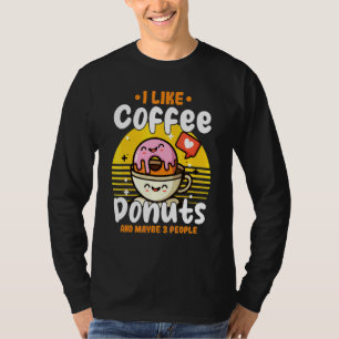 Camiseta Donut Doce Comida Eu Gosto De Donuts De Café E Tal