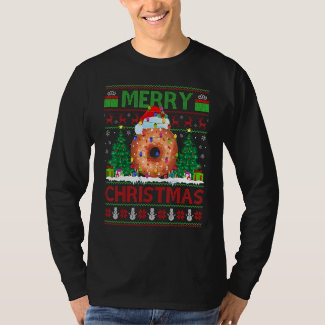 Camiseta Donut Food   Xmas Tree Ugly Santa Donut Christmas (Frente)