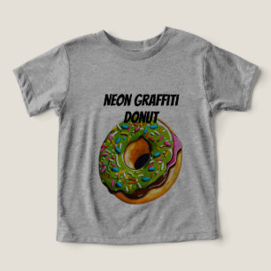 Camiseta Donut Grafite Neon – Explosão de Purpurina de Arte