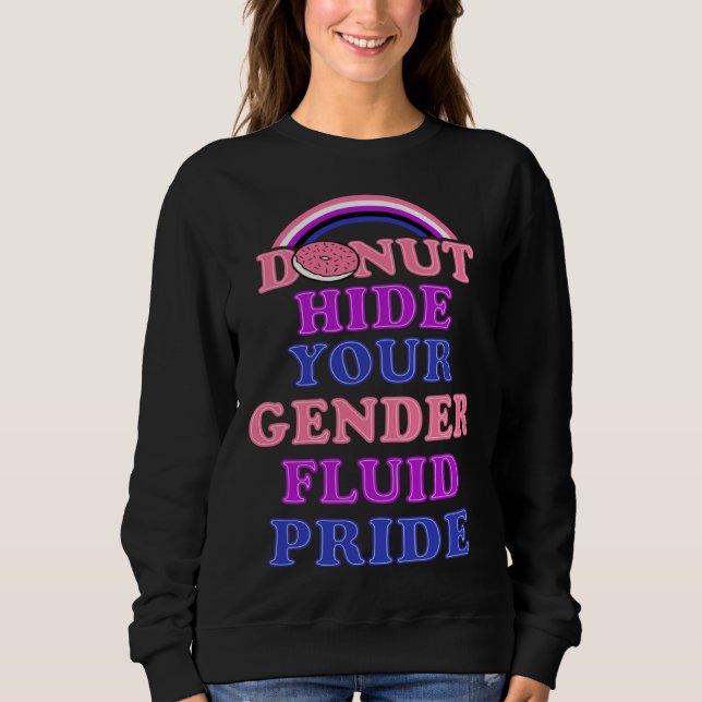 Camiseta Donut Hide Your Genderfluid Pride Genderqueer Aest (Frente)