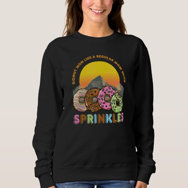 Camiseta Donut Mãe Como Uma Mãe Regular Com Lanche De Confe (Frente)