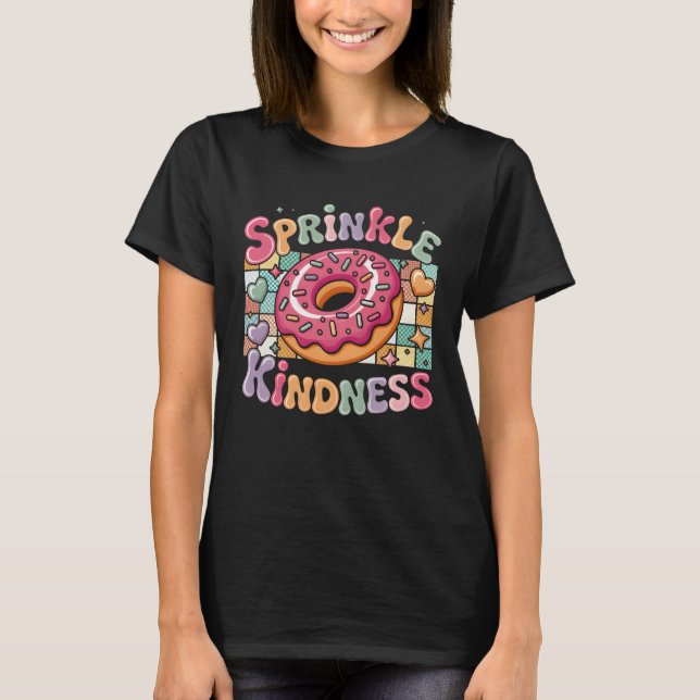 Camiseta Donut Massa Frita Groovy Retro Comida Sobremesa Pa (Frente)