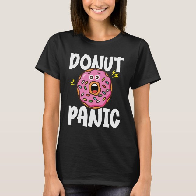 Camiseta Donut  Pânico de Donut   Trocadilho de Donut (Frente)