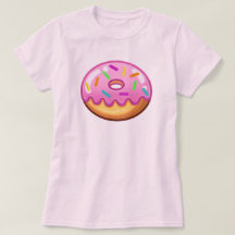 Donut Rosa Kawaii Fofo Com Confeitos 