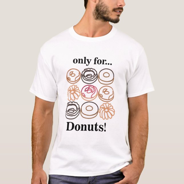 Camiseta Donut Rosquinha Doce Engraçado (Frente)