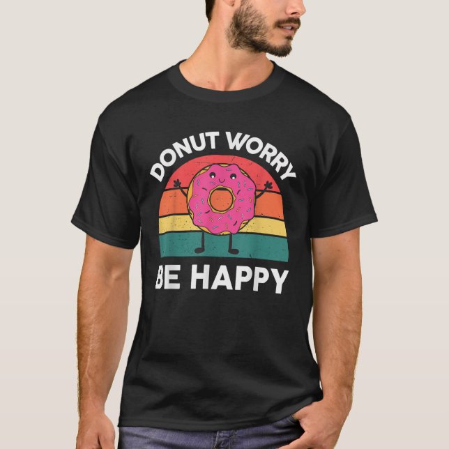 Camiseta Donut Worry Be Happy Kids Baby Outfit Toddler Doug (Frente)