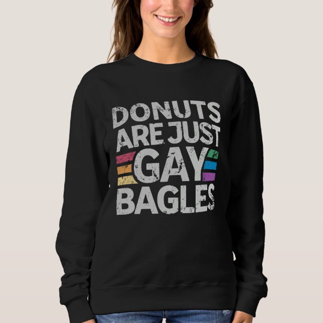 Camiseta Donuts Are Just Gay Bagels   Donut  1 (Frente)