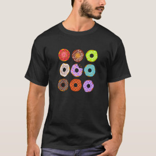 Camiseta Donuts Coloridos Massa de Donut Pastelaria Aliment