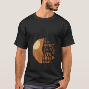 Camiseta Donuts de Cidre de Maçã Femininos Citação Engraçad