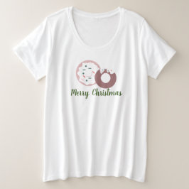 Camiseta Donuts de Natal Cobertos com Glacê e Confeitos