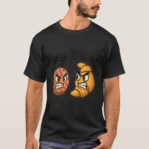 Camiseta donuts engraçados croissant Menina Mulheres Filha 