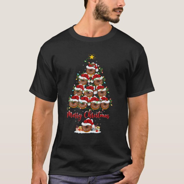 Camiseta Donuts Food Lover Xmas Matching Santa Donuts Chris (Frente)
