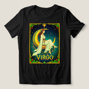 Camiseta Donzela de Virgem Sentada na Lua Crescente