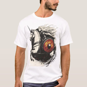Camiseta Donzela Escudo Viking Unicórnio (1)