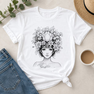 Camiseta Donzela Flor de Lótus