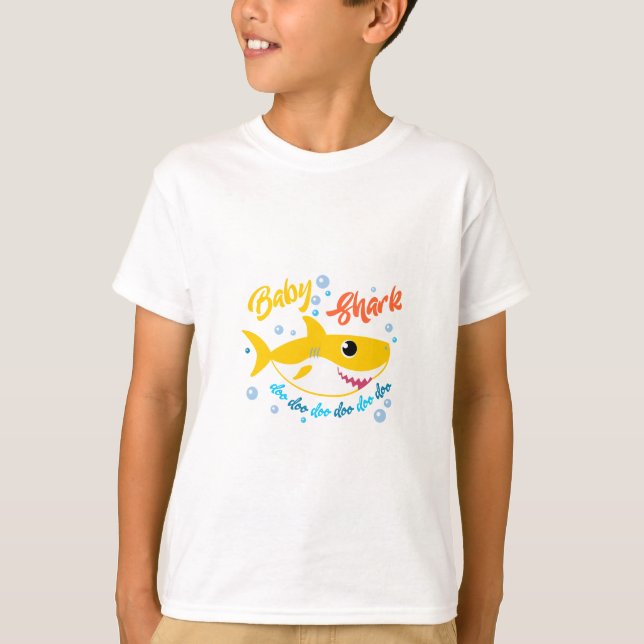 Camiseta Doo Doo Doo do Bebê Shark (Frente)
