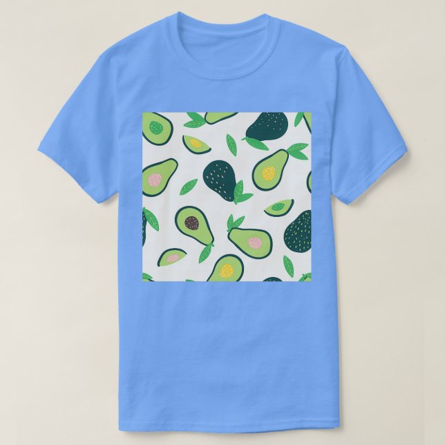Camiseta Doodle avocado Vetor sem costura (Frente do Design)
