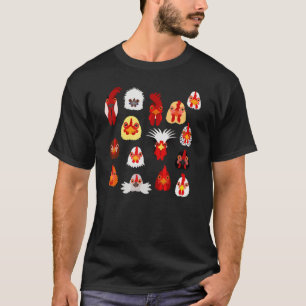 Camiseta Doodle Chickle Head World Farm Animal Day For Man