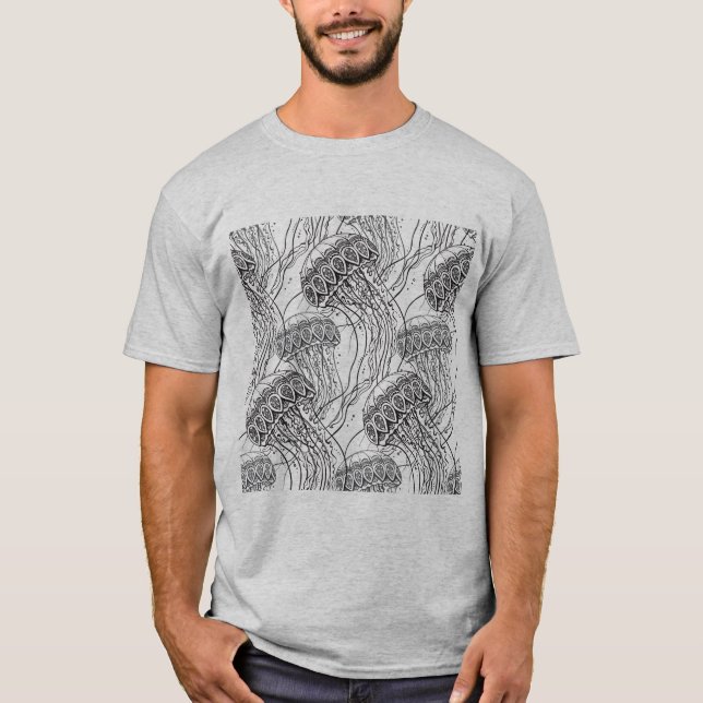 Camiseta Doodle das medusas (Frente)