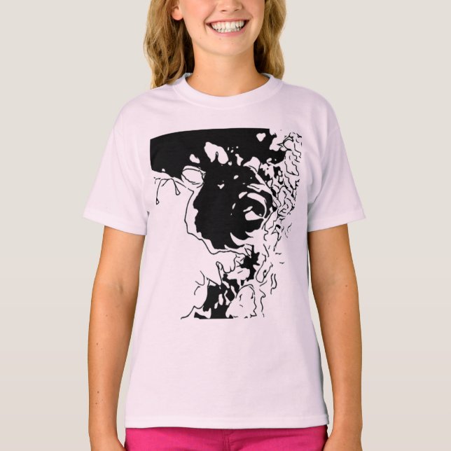 Camiseta Doodle de Flor (Frente)