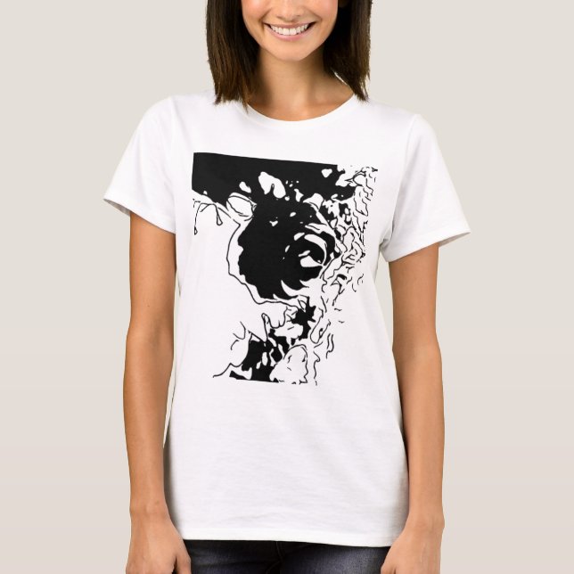 Camiseta Doodle de Flor (Frente)