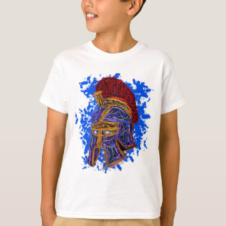 Camiseta Doodle de gladiador: El poder y la valentía épica 
