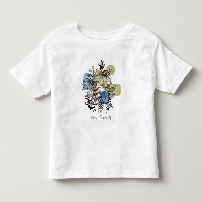 Camiseta Doodle de Margarida em Tinta e Aquarela (Frente)