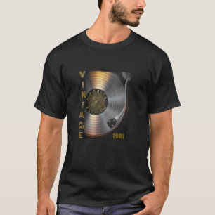 Camiseta Doodle de Vinil Retro, Presentes de 40º Aniversári