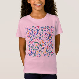 Camiseta Doodle divertido formas coloridas vibrantes