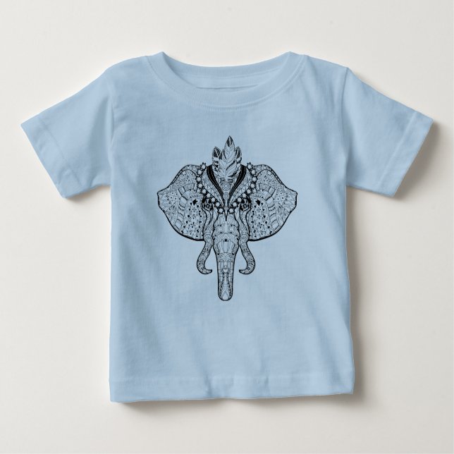 Camiseta Doodle do elefante do circo (Frente)