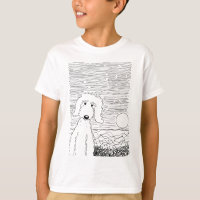 Doodle dourado na praia